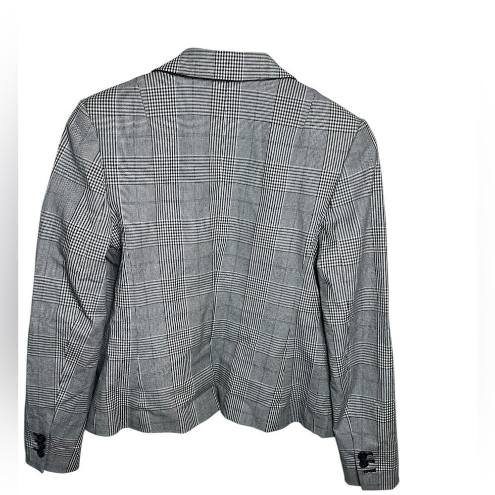 Banana Republic Blazer Size 2 Grey/Black/White with Red Lining - Picture 4 of 8